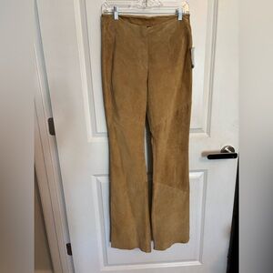 NWT Wilson’s Leather tan 100% leather women’s flare pants size 6